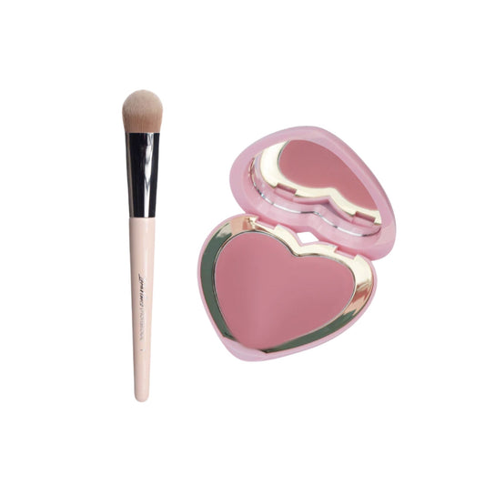 KIT Satin Creamy Blush + Pincel de Base